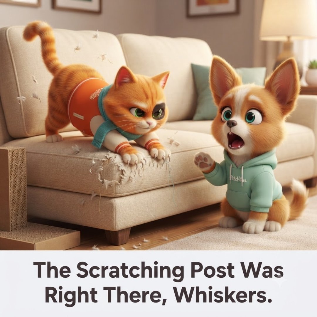 How to Stop Cats From Scratching Furniture 8 Proven Tips featuring Vibo and Whiskers from petzvibes.com