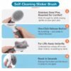 Self-Cleaning Slicker Brush for Cats & Dogs Product Self cleaning flow Self-Cleaning Slicker Brush for Cats & Dogs Product Self cleaning flow Petzvibes.com
