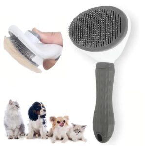 self-cleaning pet hair brush