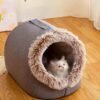 Cat Bed cat bed brown fur
