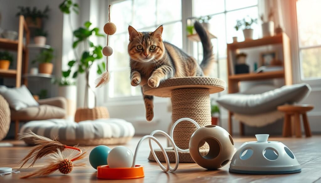 natural calming techniques for anxious cats through interactive play
