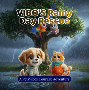 Vibo book 3 the rainy day rescue cover page Vibo children learning ebook 3 the rainy day rescue