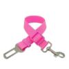 Pink adjustable dog car seat belt with universal buckle insert and metal clip – PetzVibes
