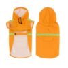 orange dog raincoat with hood back and front design