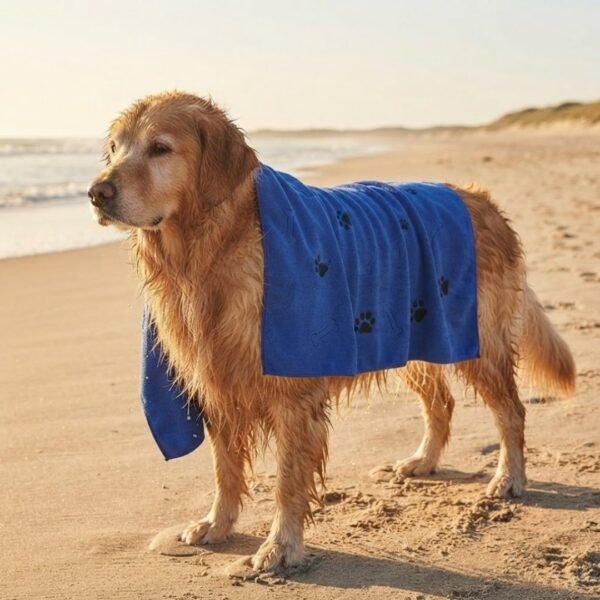 Super-Absorbent-Microfiber-Pet-Bath-Towel labrador blue towel Super-Absorbent-Microfiber-Pet-Bath-Towel labrador blue towel