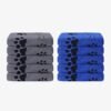 Super-Absorbent-Microfiber-Pet-Bath-Towel studio image grey & blue Super Absorbent Microfiber Pet Bath Towel
