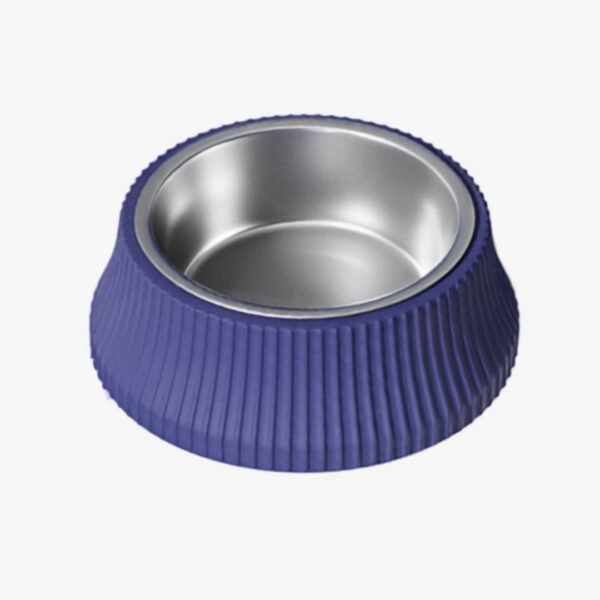 Anti-Tip-Stainless-Steel Dog Bowl Product Blue Round at petzvibes.com