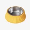 Anti-Tip Stainless Steel Dog Bowl Product Yellow Round petzvibes.com
