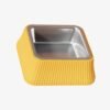 Anti-Tip Stainless Steel Dog Bowl Product Yellow Square petzvibes.com