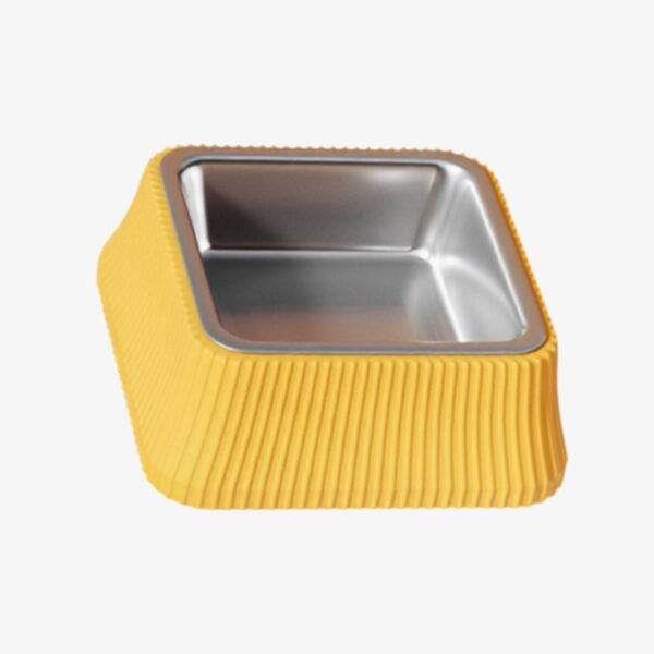 Anti-Tip Stainless Steel Dog Bowl Product Yellow Square petzvibes.com
