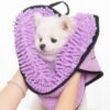 Chenille-Pet-Towel-with-Hand-Pockets-Lifestyle at petzvibes