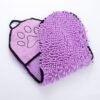 Chenille-Pet-Towel-with-Hand-Pockets-Purple petzvibes