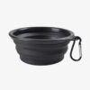 Collapsible Silicone Pet Bowl black Petzvibes.com