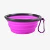 Collapsible Silicone Pet Bowl purple Petzvibes.com