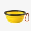 Collapsible Silicone Pet Bowl Yellow Petzvibes.com