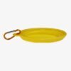 Collapsible Silicone Pet Bowl Product Yellow Folded