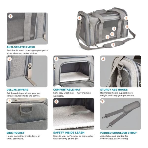 Collapsible Travel Pet Carrier Features