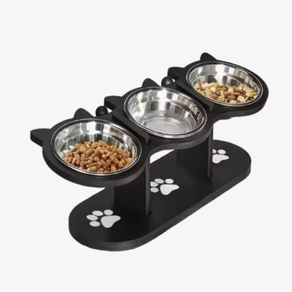 Elevated Cat Feeding Station with Mat - Bowl Station petzvibes.com Elevated Cat Feeding Station with Mat - Bowl Station petzvibes.com