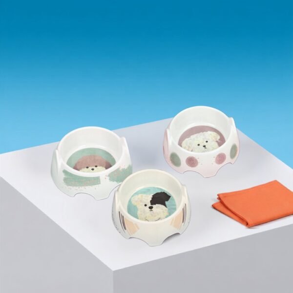 Melamine-Small-Dog-Bowl-petzvibes 3 variants shot