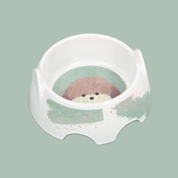 Melamine-Small-Dog-Bowl-Product-Green pet bowl petzvibes.com
