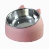 Non-Slip Stainless Steel Cat Bowl Product Pink
