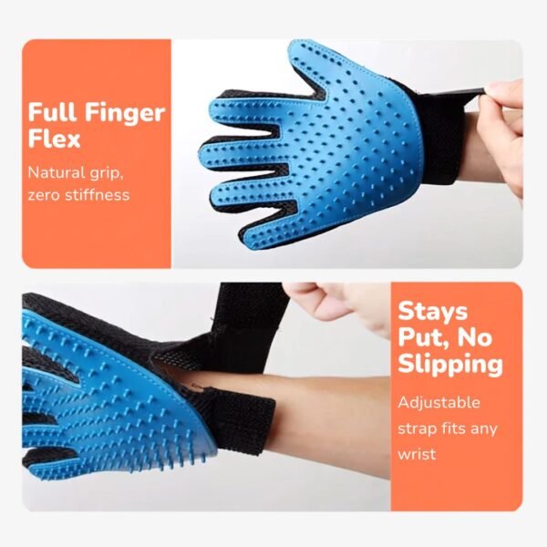 Pet Grooming Glove for Dogs and Cats Product Features petzvibes.com