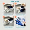 Pet Grooming Glove for Dogs and Cats how to use petzvibes