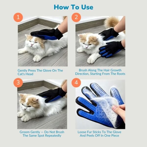 Pet Grooming Glove for Dogs and Cats how to use petzvibes