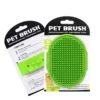 Silicone Pet Bath Brush green packing petzvibes