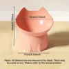 S68b98d5163a24d739cc064019d7d8018v.webp Anti-Tip Elevated Cat Bowl — Tilted Raised Pet Feeding Dish with Neck Protection, Cat-Ear Design, 5 Colors