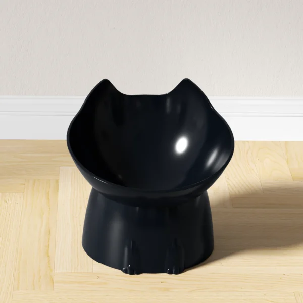 Anti-Tip Elevated Cat Bowl light black petzvives.com Anti-Tip Elevated Cat Bowl light black petzvives.com