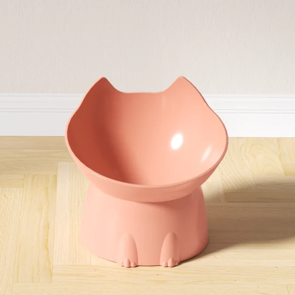 Anti-Tip Elevated Cat Bowl pink/peach petzvives.com Anti-Tip Elevated Cat Bowl pink/peach petzvives.com