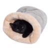 Semi-enclosed Cat Sleeping Bed Product grey petzvibes.com Semi-enclosed Cat Sleeping Bed Product grey petzvibes.com