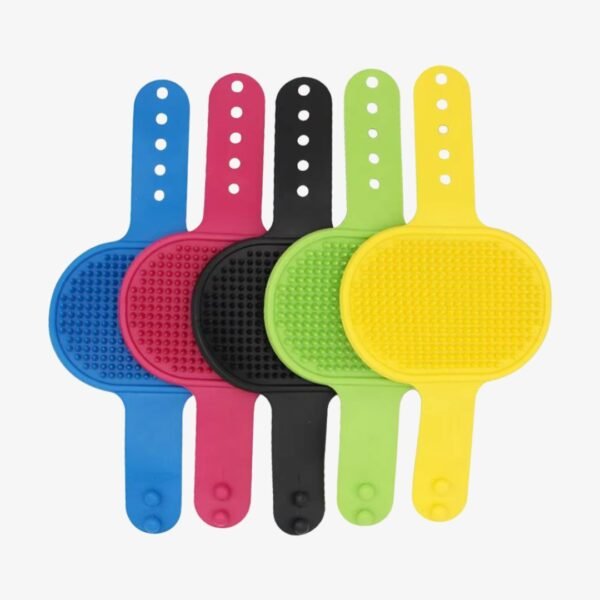 Silicone Pet Bath Brush 5 colors long petzvibes