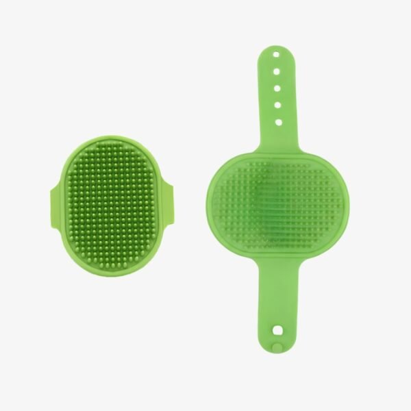 Silicone Pet Bath Brush green brush product petzvibes
