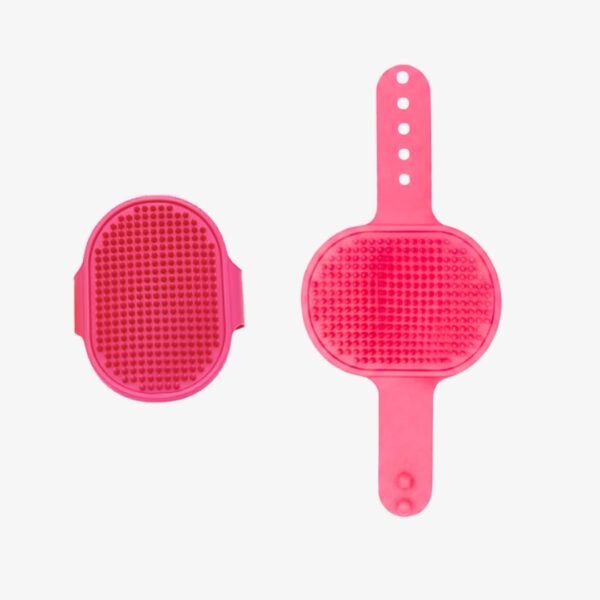 Silicone Pet Bath Brush redbrush product petzvibes