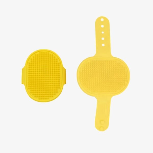 Silicone Pet Bath Brush yellow brush product petzvibes