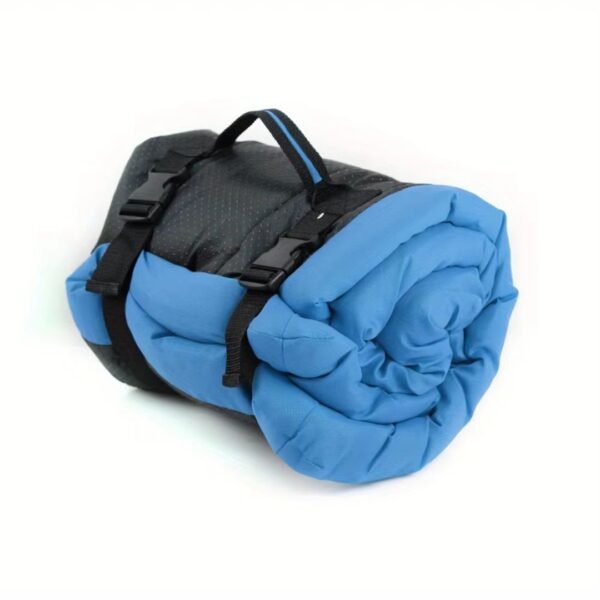 Waterproof Roll-Up Dog Travel Bed product blue petzvibes.com