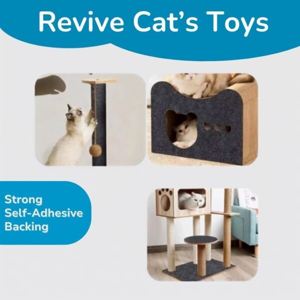 self-adhesive cat scratching mat DYI revive toys petzvibes.com