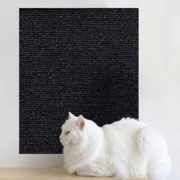 self-adhesive cat scratching mat Black petzvibes.com