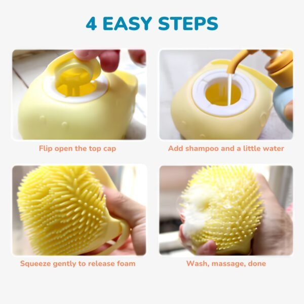 Pet Bath Brush with Shampoo Dispenser Instructions Pet Bath Brush with Shampoo Dispenser Instructions