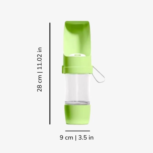 Portable Dog Cat Water Bottle with Food Storage Size Portable Dog Cat Water Bottle with Food Storage Size
