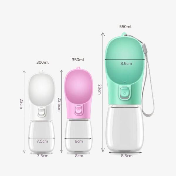 Portable Dog Water Bottle for Walking and Travel Size CM